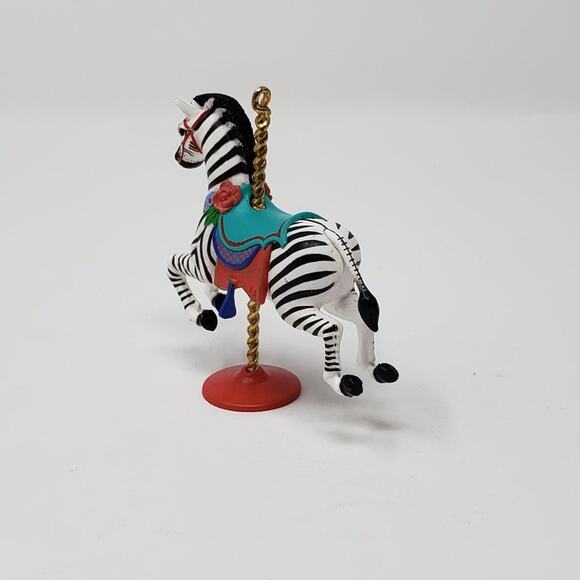 1989 Hallmark Carousel Zebra Handcrafted Linda Sickman Christmas Ornament. - Picture 2 of 8